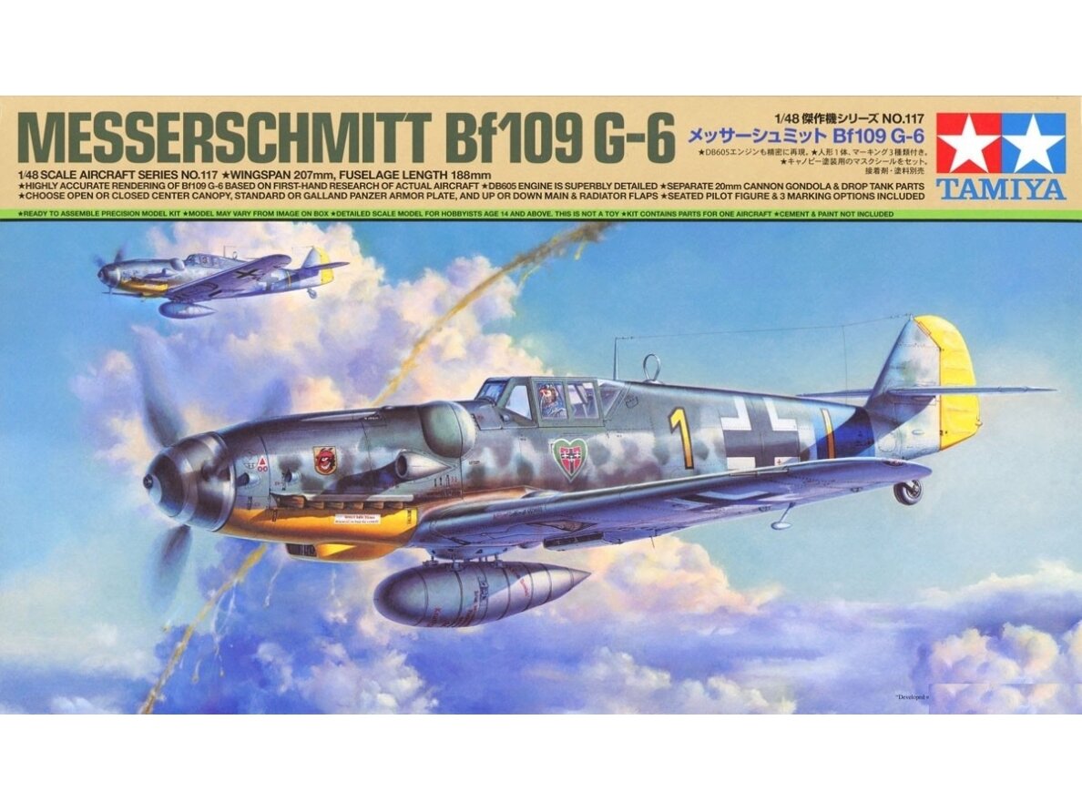 Tamiya - Messerschmitt Bf109 G-6, 1/48, 61117 Tamiya - Messerschmitt Bf109 G-6, 1/48, 61117