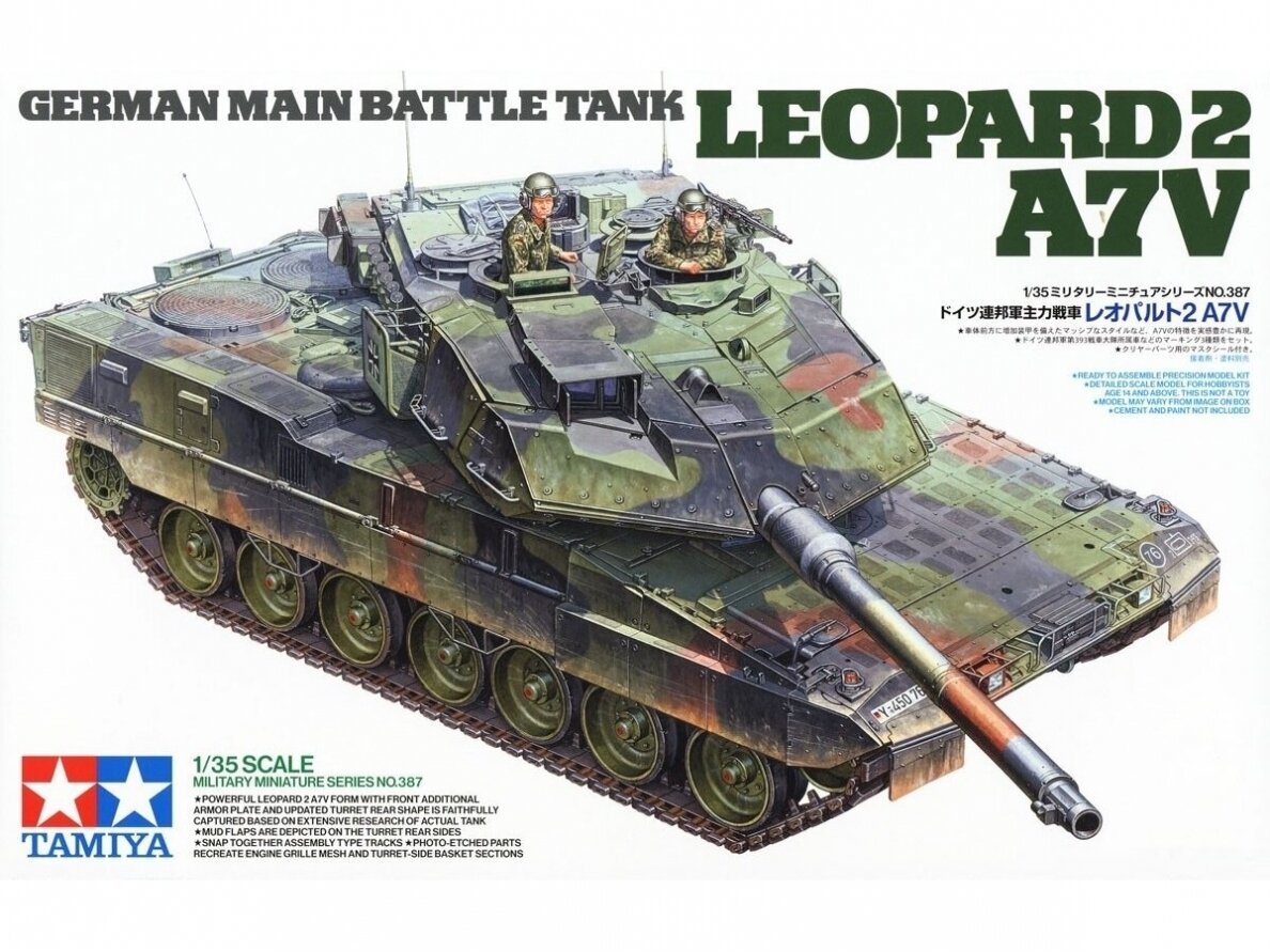 Tamiya - Leopard 2 A7V German Main Battle Tank, 1/35, 35387 Tamiya - Leopard 2 A7V German Main Battle Tank, 1/35, 35387