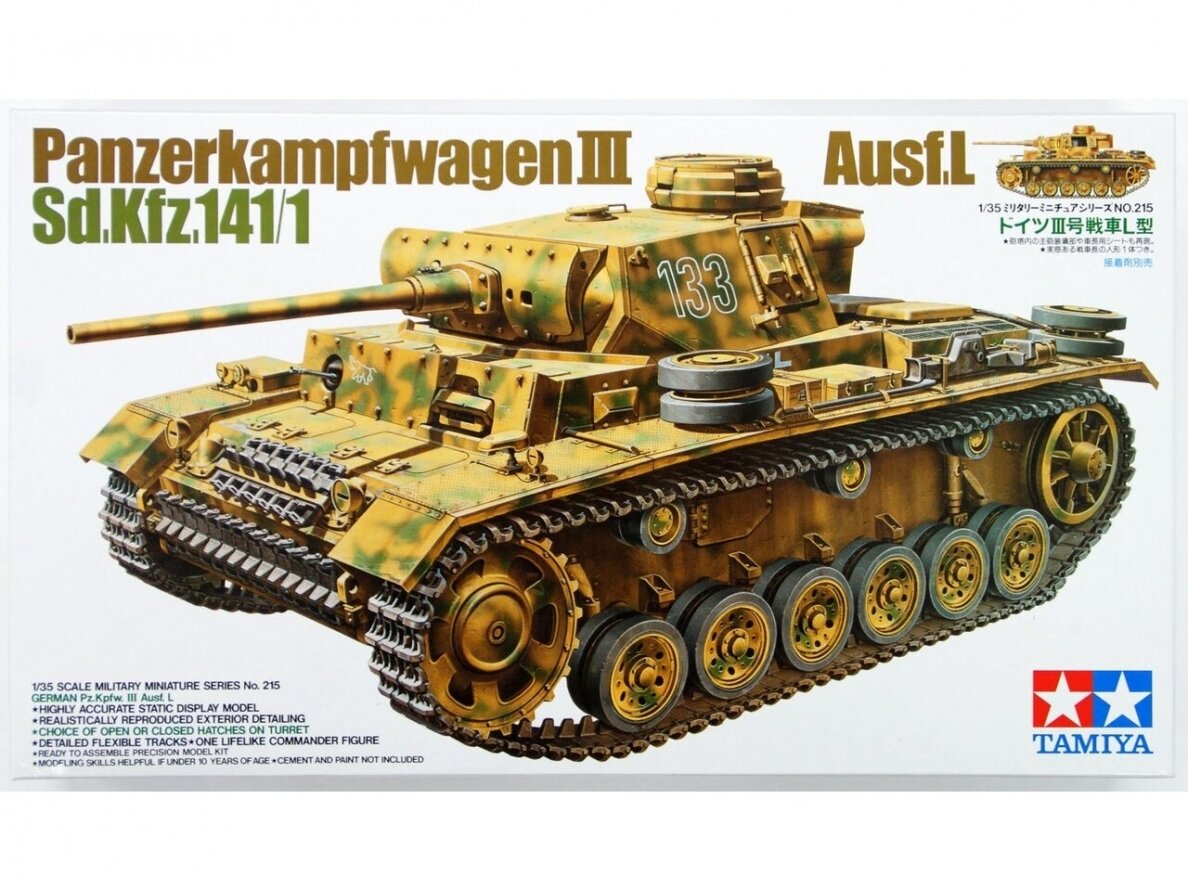 Tamiya - Panzerkampfwagen III - Ausf. L (Sd.Kfz. 141/1), 35215 Tamiya - Panzerkampfwagen III - Ausf. L (Sd.Kfz. 141/1), 35215