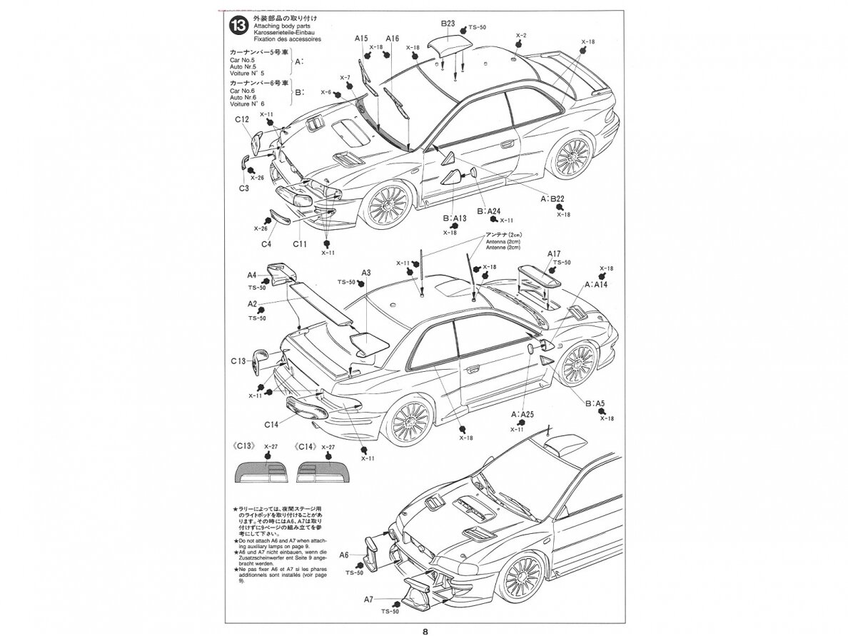 Tamiya - Subaru Impreza WRC `99, 1/24, 24218 14 Tamiya - Subaru Impreza WRC `99, 1/24, 24218 14