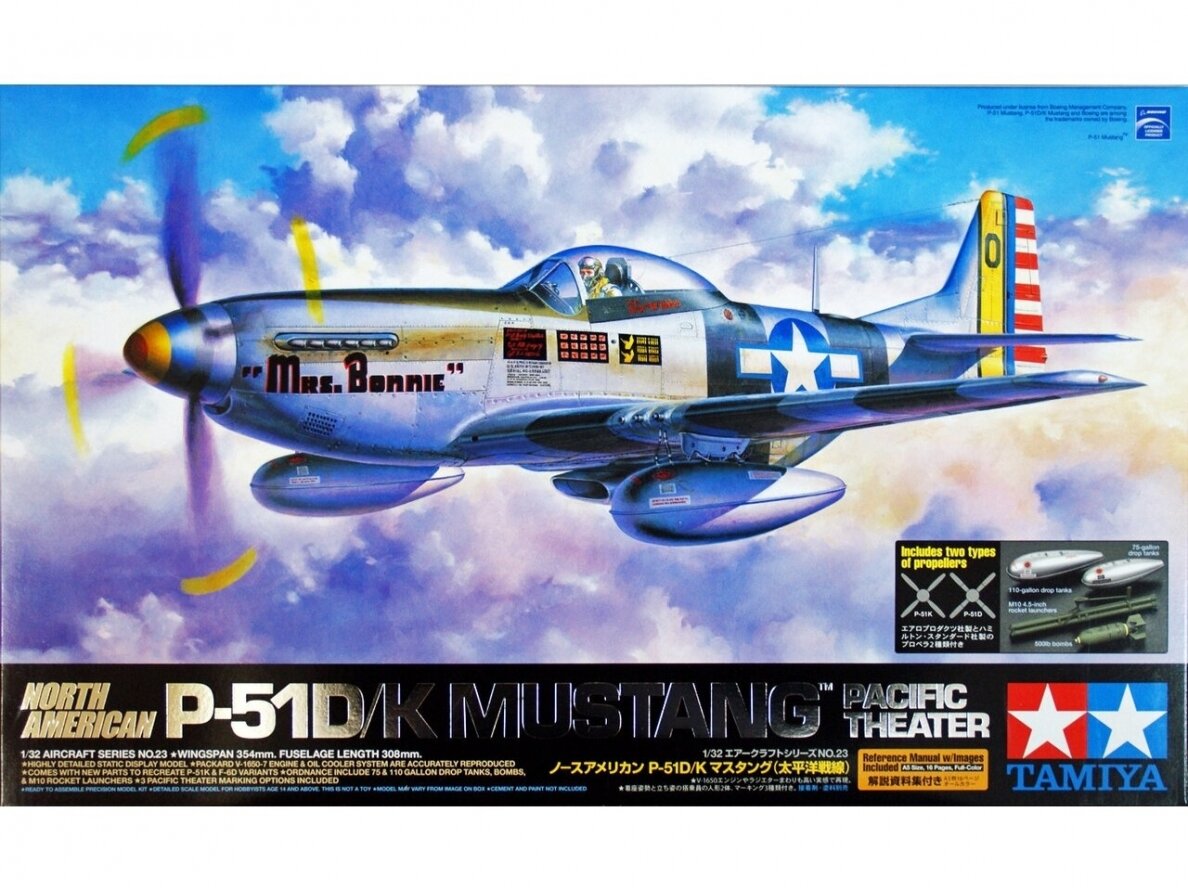 Tamiya - North American P-51D/K Mustang Pacific Theater, 1/32, 60323 Tamiya - North American P-51D/K Mustang Pacific Theater, 1/32, 60323