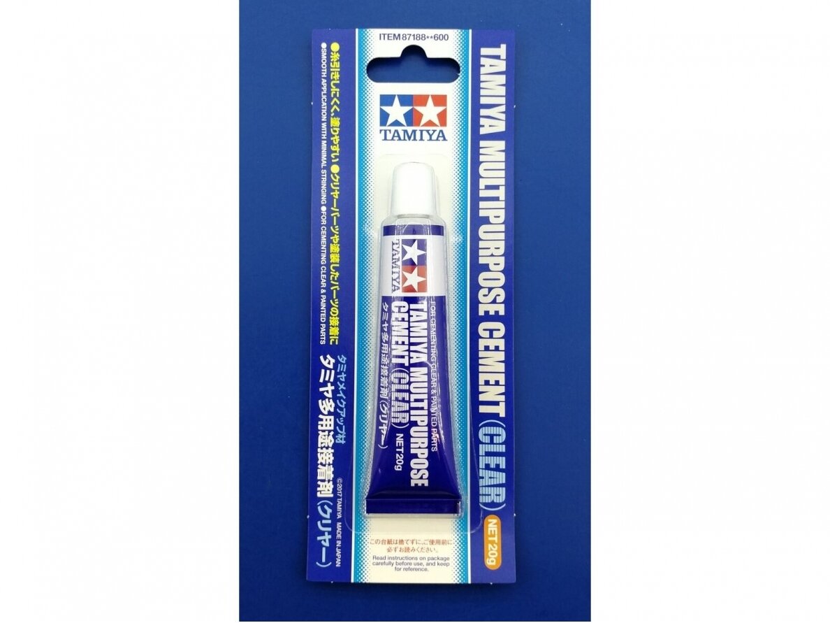 Tamiya - Multipurpose Cement (clear) for cementing clear & painted parts, 20g, 87137 87188 Tamiya - Multipurpose Cement (clear) for cementing clear & painted parts, 20g, 87137 87188