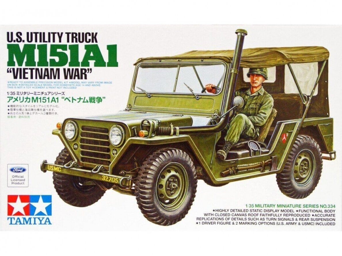 Tamiya - U.S. Utility Truck M151A1 "Vietnam War", 1/35, 35334 Tamiya - U.S. Utility Truck M151A1 "Vietnam War", 1/35, 35334