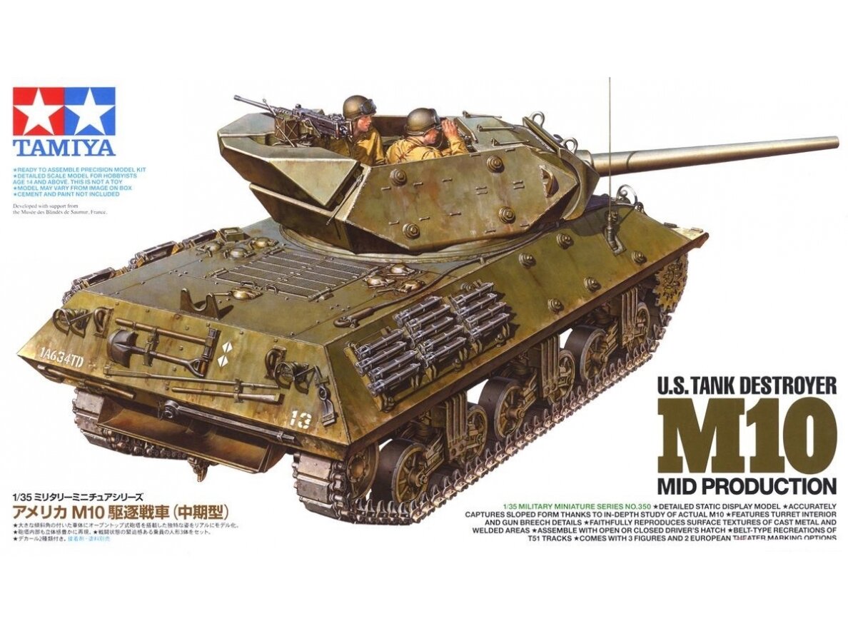 Tamiya - U.S. Tank Destroyer M10 Mid Production, 1/35, 35350 Tamiya - U.S. Tank Destroyer M10 Mid Production, 1/35, 35350