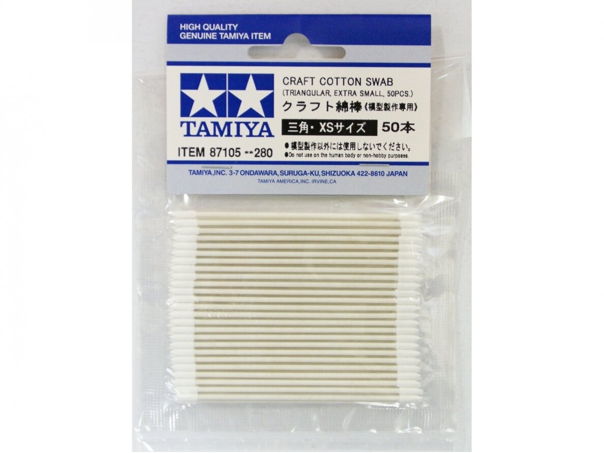 Tamiya - Vates kociņi ( Trīsstūrveida/īpaši mazs 50pcs.), 87105 Tamiya - Vates kociņi ( Trīsstūrveida/īpaši mazs 50pcs.), 87105