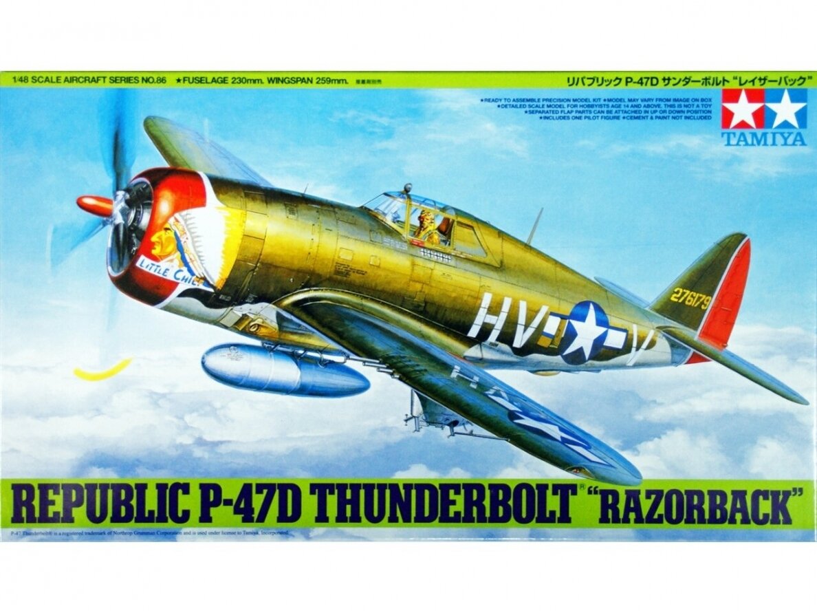 Tamiya - Republic P-47D Thunderbolt "Razorback", 1/48, 61086 Tamiya - Republic P-47D Thunderbolt "Razorback", 1/48, 61086