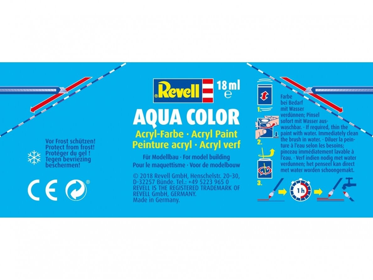 Revell - Aqua Color, Blue, Matt, RAL 5000, 18ml, 56 2 Revell - Aqua Color, Blue, Matt, RAL 5000, 18ml, 56 2