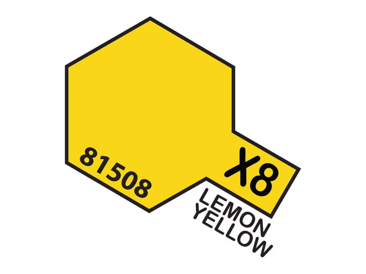 Tamiya - X-8 Lemon yellow akriliniai dažai, 10ml