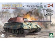 Takom - Sd.Kfz.182 King Tiger Porsche turret w/105m KwK 46 L/68 2 in 1, 1/35, 2178