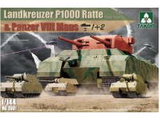 Takom - Landkreuzer P1000 Ratte & Panzer VIII Maus, 1/144, 3001 Takom - Landkreuzer P1000 Ratte & Panzer VIII Maus, 1/144, 3001