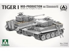 Takom - Tiger I Mid-Production w/Zimmerit Sd.Kfz. 181 Pz.Kpfw. VI Ausf. E, 1/35, 2198 Takom - Tiger I Mid-Production w/Zimmerit Sd.Kfz. 181 Pz.Kpfw. VI Ausf. E, 1/35, 2198