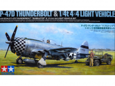 Tamiya - Republic P-47D Thunderbolt "Bubbletop" & 1/4 ton 4x4 Light Vehicle Set, 1/48, 25214 Tamiya - Republic P-47D Thunderbolt "Bubbletop" & 1/4 ton 4x4 Light Vehicle Set, 1/48, 25214