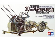 Tamiya - German 20mm Flakvierling 38 mit Sd.Ah.52, 1/35, 35091