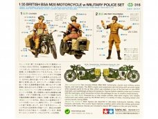 Tamiya - British BSA M20 Motorcycle w/Military Police, 1/35, 35316