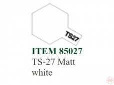 Tamiya - Purškiami dažai TS-27 Matt white, 100ml