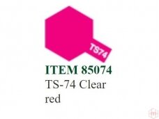 Tamiya - Purškiami dažai TS-74 Clear red, 100ml