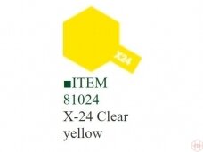 Tamiya - X-24 Clear yellow akriliniai dažai, 10ml