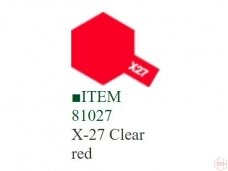 Tamiya - X-27 Clear red akriliniai dažai, 10ml