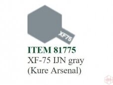 Tamiya - XF-75 IJN gray (Kure Arsenal) akriliniai dažai, 10ml