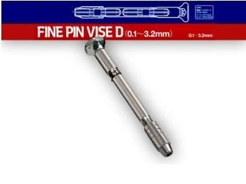 Tamiya - Fine Pin Vise - (0.1mm - 3.2mm), 74050