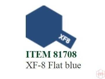 Tamiya - XF-8 Flat blue akriliniai dažai, 10ml