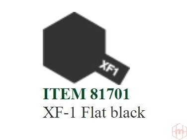 Tamiya - XF-1 Flat black akriliniai dažai, 10ml