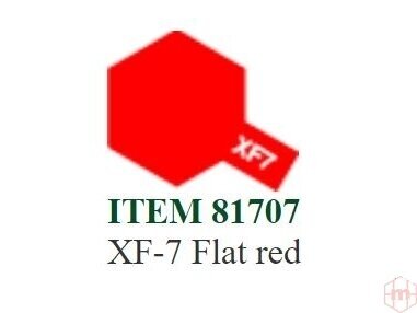 Tamiya - XF-7 Flat red, 10ml