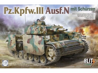 Takom - Pz.Kpfw.III Ausf.N mit schürzen, 1/35, 8005 Takom - Pz.Kpfw.III Ausf.N mit schürzen, 1/35, 8005