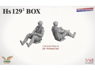 Takom - Hs129² Box (Hs 129 B2 + Hs 129 B3 + 3d Printed Set Figures x2 + Panther A), 1/48, 48001W 1 Takom - Hs129² Box (Hs 129 B2 + Hs 129 B3 + 3d Printed Set Figures x2 + Panther A), 1/48, 48001W 1