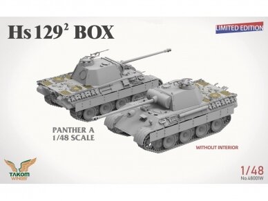 Takom - Hs129² Box (Hs 129 B2 + Hs 129 B3 + 3d Printed Set Figures x2 + Panther A), 1/48, 48001W 2 Takom - Hs129² Box (Hs 129 B2 + Hs 129 B3 + 3d Printed Set Figures x2 + Panther A), 1/48, 48001W 2