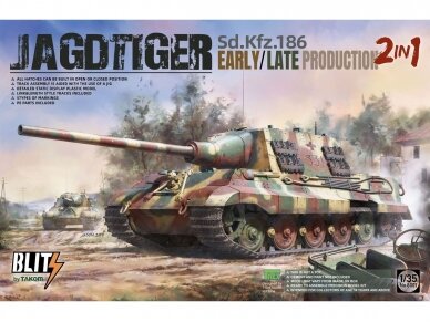 Takom - Sd.Kfz.186 Jagdtiger Early/Late Production (2 in 1), 1/35, 8001