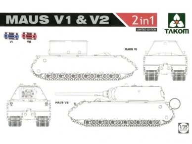 Takom - Maus V1 & V2 (2 in 1) Limited edition, 1/35, 2050X