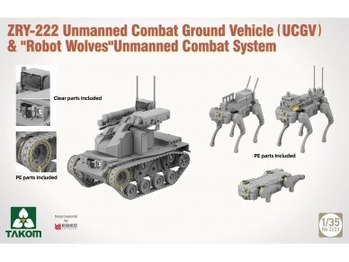 Takom - ZRY-222 Unmanned Combat Ground Vehicle with Robot Wolves, 1/35, 2223 1 Takom - ZRY-222 Unmanned Combat Ground Vehicle with Robot Wolves, 1/35, 2223 1