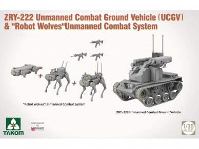 Takom - ZRY-222 Unmanned Combat Ground Vehicle with Robot Wolves, 1/35, 2223 3 Takom - ZRY-222 Unmanned Combat Ground Vehicle with Robot Wolves, 1/35, 2223 3