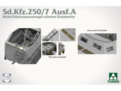 Takom - Sd.Kfz. 250/7 Ausf. A leichte Schutzenpanzerwagen schwerer Granatwerfer, 2212 4 Takom - Sd.Kfz. 250/7 Ausf. A leichte Schutzenpanzerwagen schwerer Granatwerfer, 2212 4