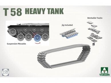 Takom - T58 Heavy Tank, 1/35, 2204 4 Takom - T58 Heavy Tank, 1/35, 2204 4