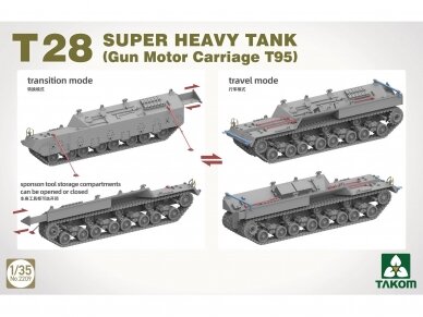 Takom - T28 Super Heavy Tank (Gun Motor Carriage T95), 1/35, 2209 2 Takom - T28 Super Heavy Tank (Gun Motor Carriage T95), 1/35, 2209 2