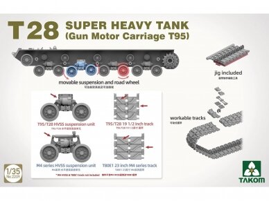 Takom - T28 Super Heavy Tank (Gun Motor Carriage T95), 1/35, 2209 8 Takom - T28 Super Heavy Tank (Gun Motor Carriage T95), 1/35, 2209 8