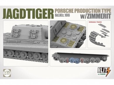 Takom - Jagdtiger Sd.Kfz. 186 Porsche production type w/Zimmerit, 1/35, 8012 5