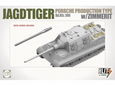 Takom - Jagdtiger Sd.Kfz. 186 Porsche production type w/Zimmerit, 1/35, 8012 6