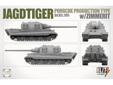 Takom - Jagdtiger Sd.Kfz. 186 Porsche production type w/Zimmerit, 1/35, 8012 4