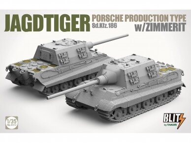 Takom - Jagdtiger Sd.Kfz. 186 Porsche production type w/Zimmerit, 1/35, 8012 1