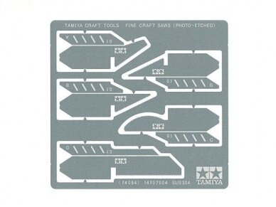 Tamiya - Tamiya Craft Tools Fine Craft Saws (Photo-Etched) (Thickness) 0.1mm, 74094 1 Tamiya - Tamiya Craft Tools Fine Craft Saws (Photo-Etched) (Thickness) 0.1mm, 74094 1