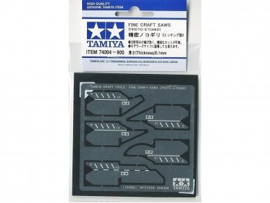 Tamiya - Tamiya Craft Tools Fine Craft Saws (Photo-Etched) (Thickness) 0.1mm, 74094