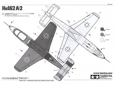 Tamiya - Heinkel He162 A-2 "Salamander", 1/48, 61097 8