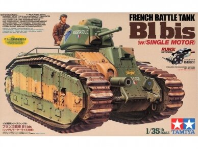 Tamiya - Franch Battle Tank B1 bis (su varikliu), 1/35, 30058 Tamiya - Franch Battle Tank B1 bis (su varikliu), 1/35, 30058