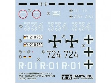 Tamiya - West German tank M47 Patton, Scale:1/35, 37028 1