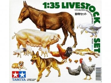 Tamiya - Livestock Set, 1/35, 35128