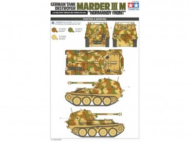 Tamiya - German Tank Destroyer Marder III M "Normandy Front", 1/35, 35364 8 Tamiya - German Tank Destroyer Marder III M "Normandy Front", 1/35, 35364 8