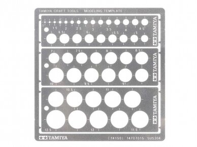 Tamiya - Modeling Template (Round, 1-12.5mm), 74150 1